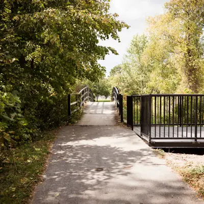 Bridge And Trail In Dunnville Centennial Park