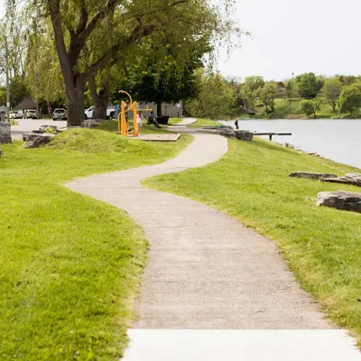 Path Along Water In Bob Baigent Park