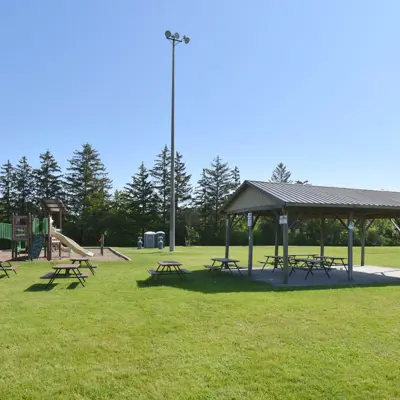 Playground And Pavilion At Caledonia Kinsmen Park